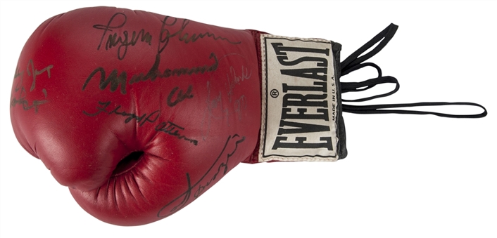 World Heavyweight Champion Signed Boxing Glove (Six Signatures) (JSA)